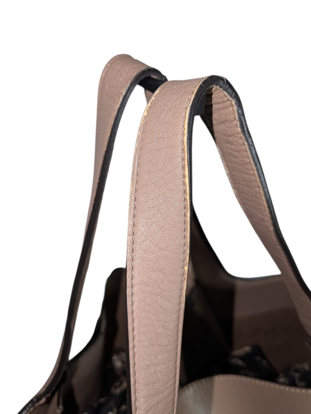 Stella McCartney Large Perforated Logo Taupe Shoulder Bag - Picture 10 of 11